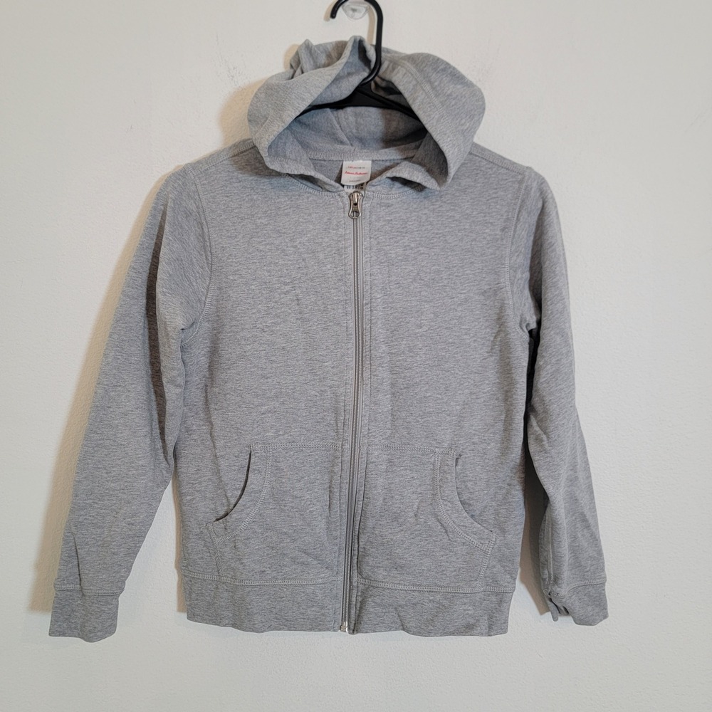 Hanna Andersson French Terry Hoodie Size 10 Kid Gray Sweater Full Zip Longsleeve